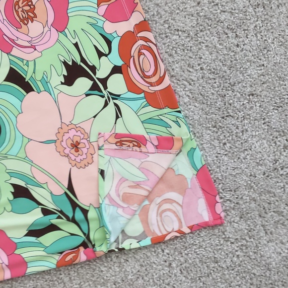 INCREDIBLE Vintage Y2K BCBG Floral Ruched V-Neck Cap sleeve Dress, Size S 🌸 - Picture 8 of 9